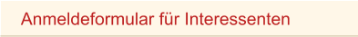 Anmeldeformular für Interessenten