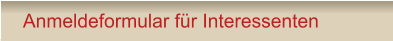 Anmeldeformular für Interessenten